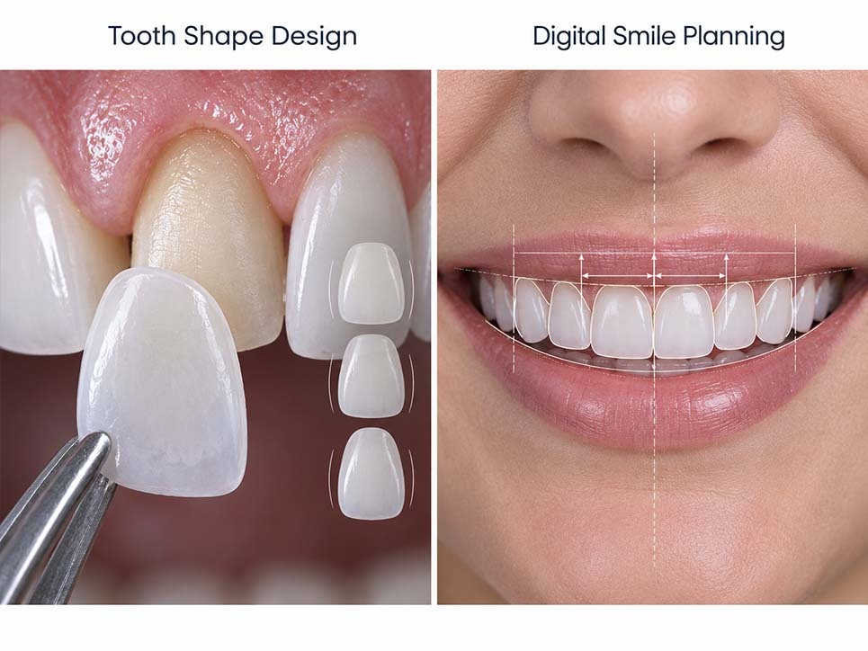 Diseño de la forma de los dientes y planificación digital de la sonrisa para carillas y odontología estética